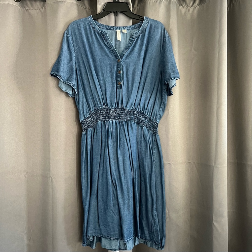 Denim Look Mini Dress